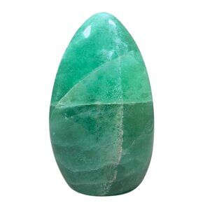 Fluorite Freeform Polished Green Stone Crystal Mineral 4 1/2 In Tall Decor China